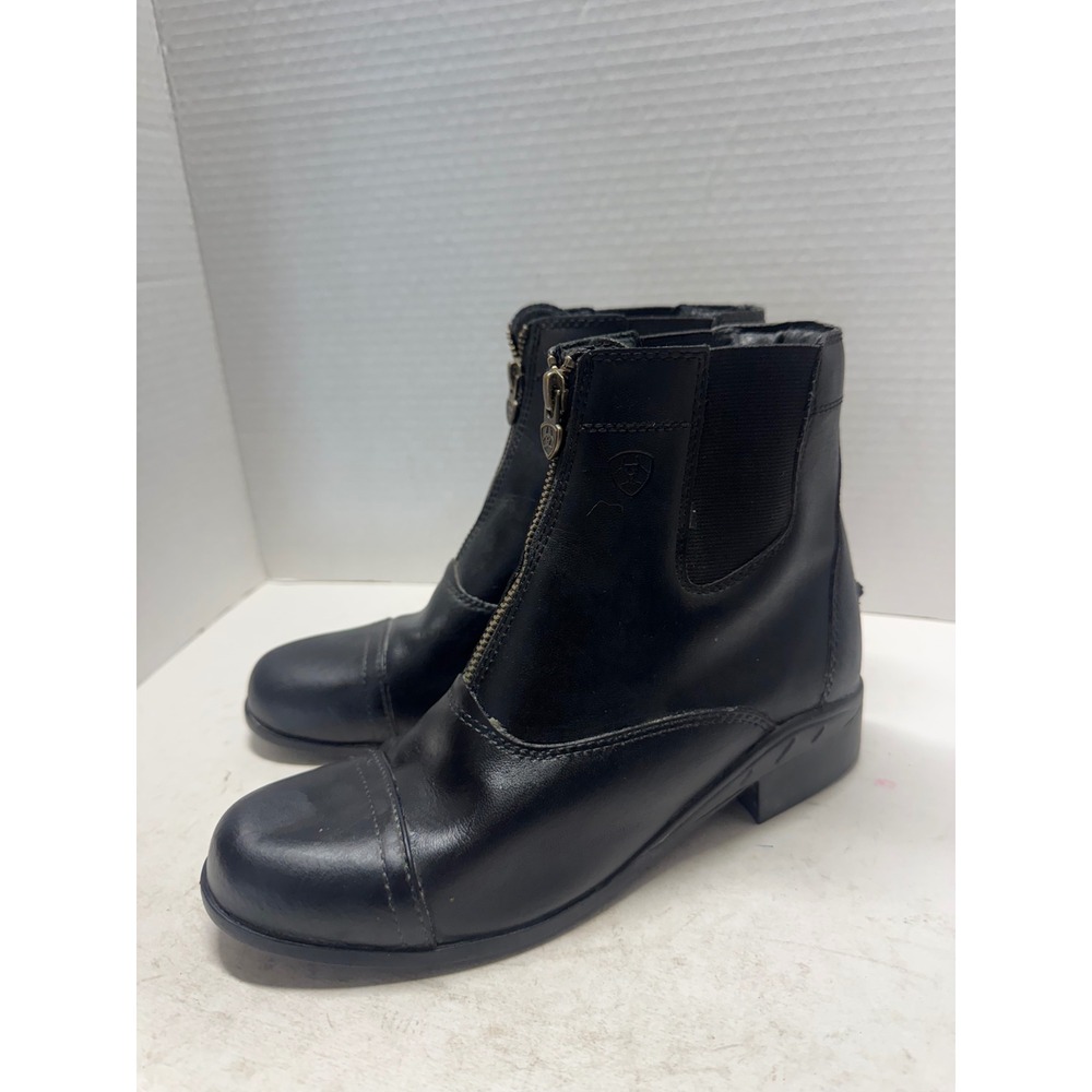 Ariat Heritage IV Zip Paddock Boots Black Leather Equestrian Riding Shoes US 6.5